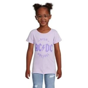 AC/DC Lavender Graphic Kids Tee
